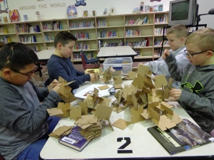 4th_Library_centers_2 Students enjoying the fourth grade centers in the library.
